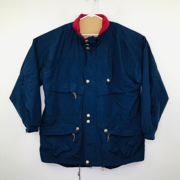 Helly Hansen Other - Helly Hansen Men's Large Jacket Blue High Neck Full Zip Snap Button Rain BN13